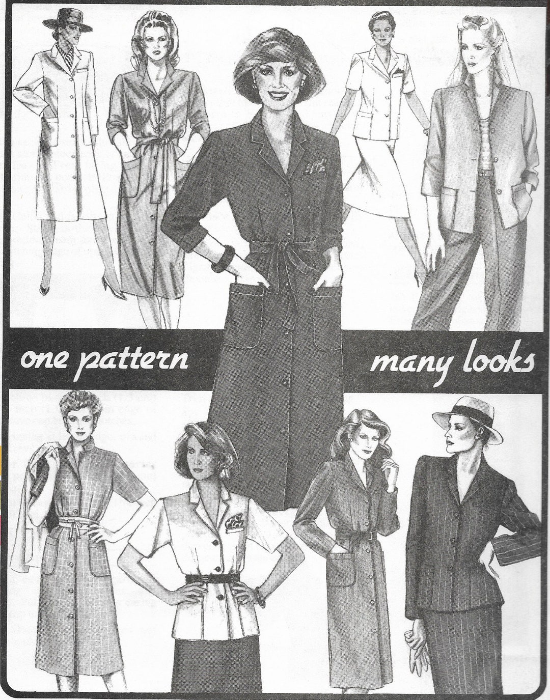 COAT JACKET Coat DRESS Sewing Pattern Stretch & Sew 1518 Etsy
