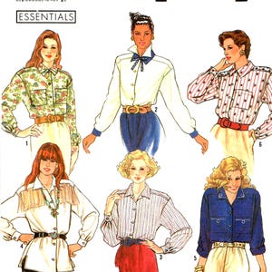 Patrons de couture, chemises, hauts, tailles 10 - 18 boutons tresse devant, franges Simplicité 9778