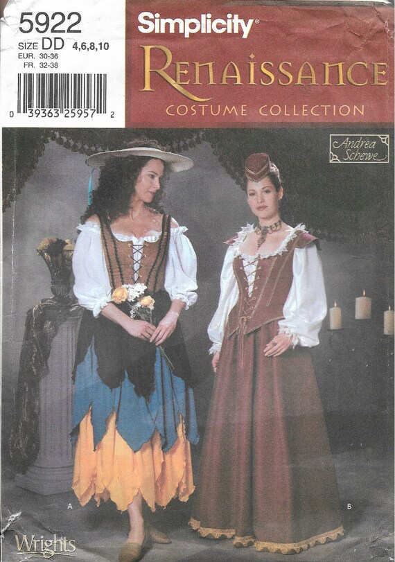 MISSES' RENAISSANCE DRESS Peasant Dress Simplicity - Etsy UK