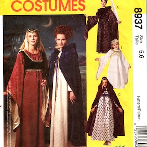Children Medieval Renaissance Costume Sewing Pattern, Girl Size 10, 12 ...