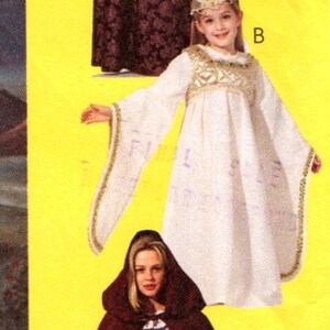 Children Medieval Renaissance Costume Sewing Pattern, Girl Size 10, 12 ...
