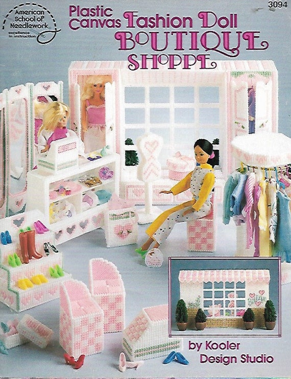 Boutique Carry /& Play for Barbie Doll Plastic Canvas PATTERN//INSTRUCTION Booklet