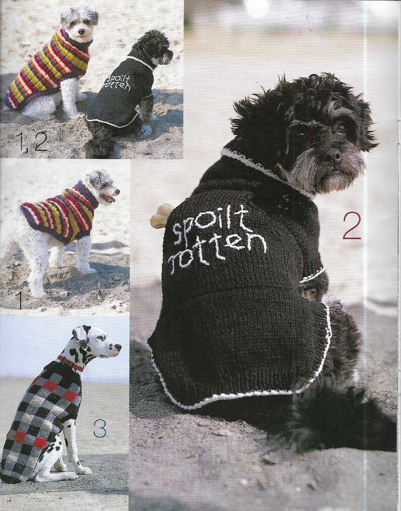 DOG SWEATER PATTERNS Leaflet to Knit Patons It's A Etsy