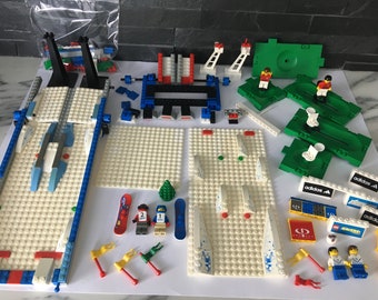 LEGO PARTS & PIECES for Two Sets, Snowboard Set 3538 | Soccer Set 3409 - Minifigs, Soccer Ball, Flags, Tree, Snowboards