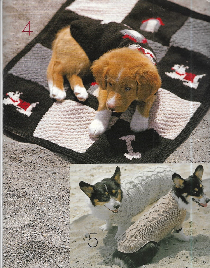 DOG SWEATER PATTERNS Leaflet to Knit Patons It's A Etsy
