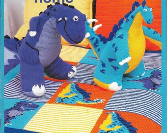 Graph Pattern Afghan Pillow Toys Knitting Patterns, Dinosaur Butterfly Airplane Sheep Throws Blanket, Knitted Plush Stuffed Toys, Dino T Rex