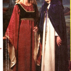 Children Medieval Renaissance Costume Sewing Pattern, Girl Size 10, 12 ...