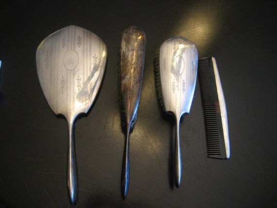 International Sterling Silver Dresser Set 4 Pieces Sterling Etsy