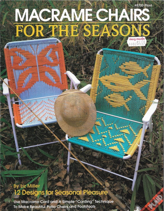 MACRAME Chair Patterns and Cord Weaving, Cording Technique, 12 Seasonal  Patterns, Patio, Lawn, Lounge Chairs, Footstool Truck, Sun -  Canada
