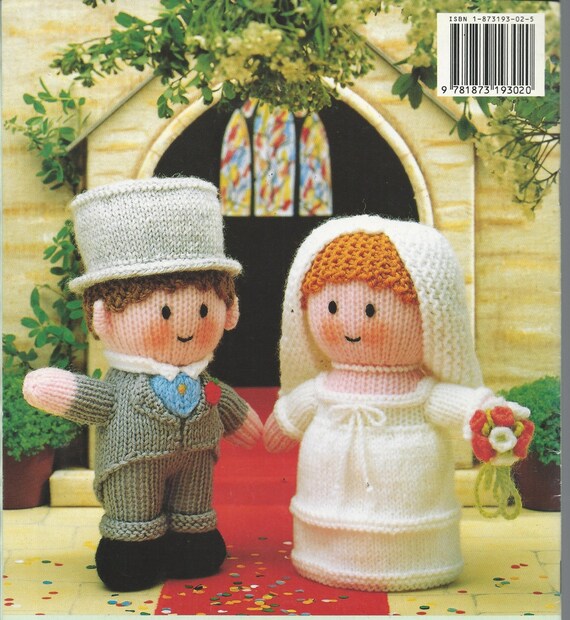 Jean Greenhowe S Knitting Patterns Little Gift Dolls Pattern Knitted Character Doll Witch Doll Pixie Doll Bride Groom Doll 1989