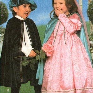 CHILD'S Renaissance, Medieval Costume Sewing Pattern, Size 3 4 5 6 7 8 ...