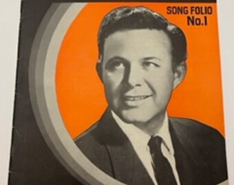 JIM REEVES SONG Folio No. 1, Songbook, Sheet Music Book, 12 Great Vintage Songs including Anna Marie, Young Hears, The Final Affair, c 1958