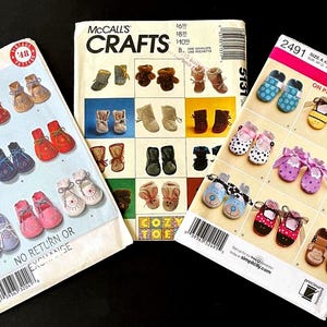 Sewing Craft Patterns, Baby Shoes, Bootees, Moccasins Boots, Infant Babies, Ribbon, Lace, Animal Faces, Quilted Styles