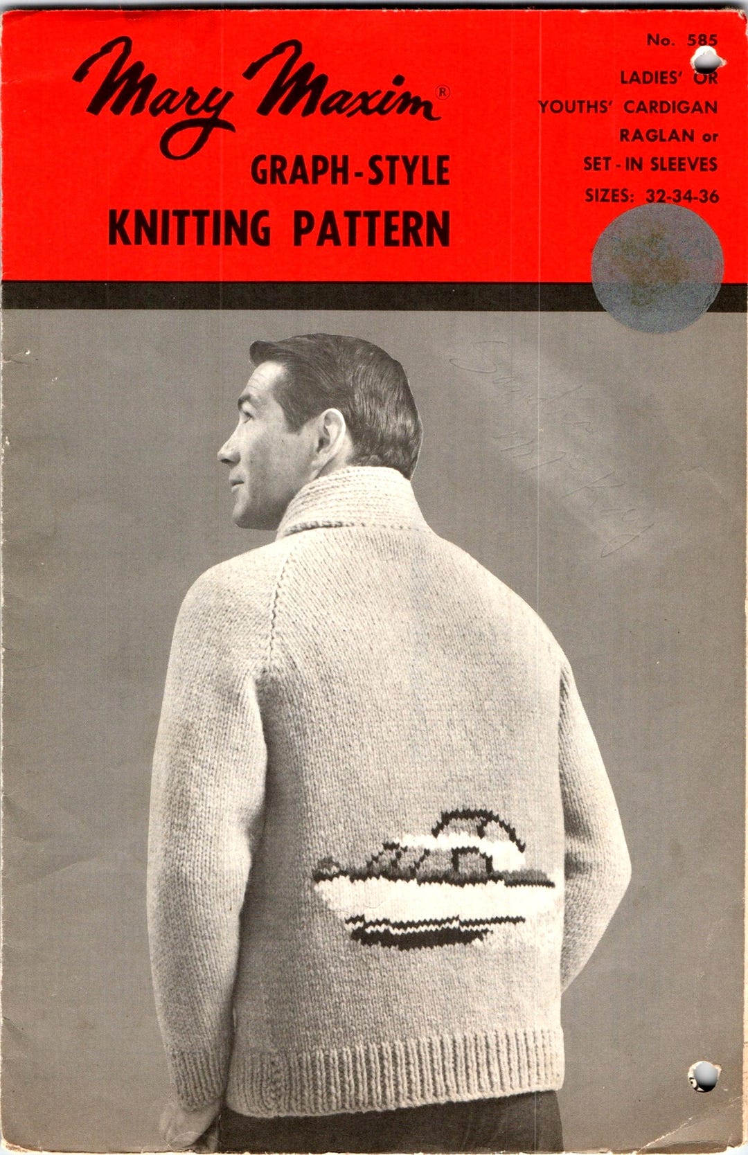 Cruiser Patterns Knitting Patterns, Cruiser Boat Cardigan Sweater, Ladies | Youth Unisex ...