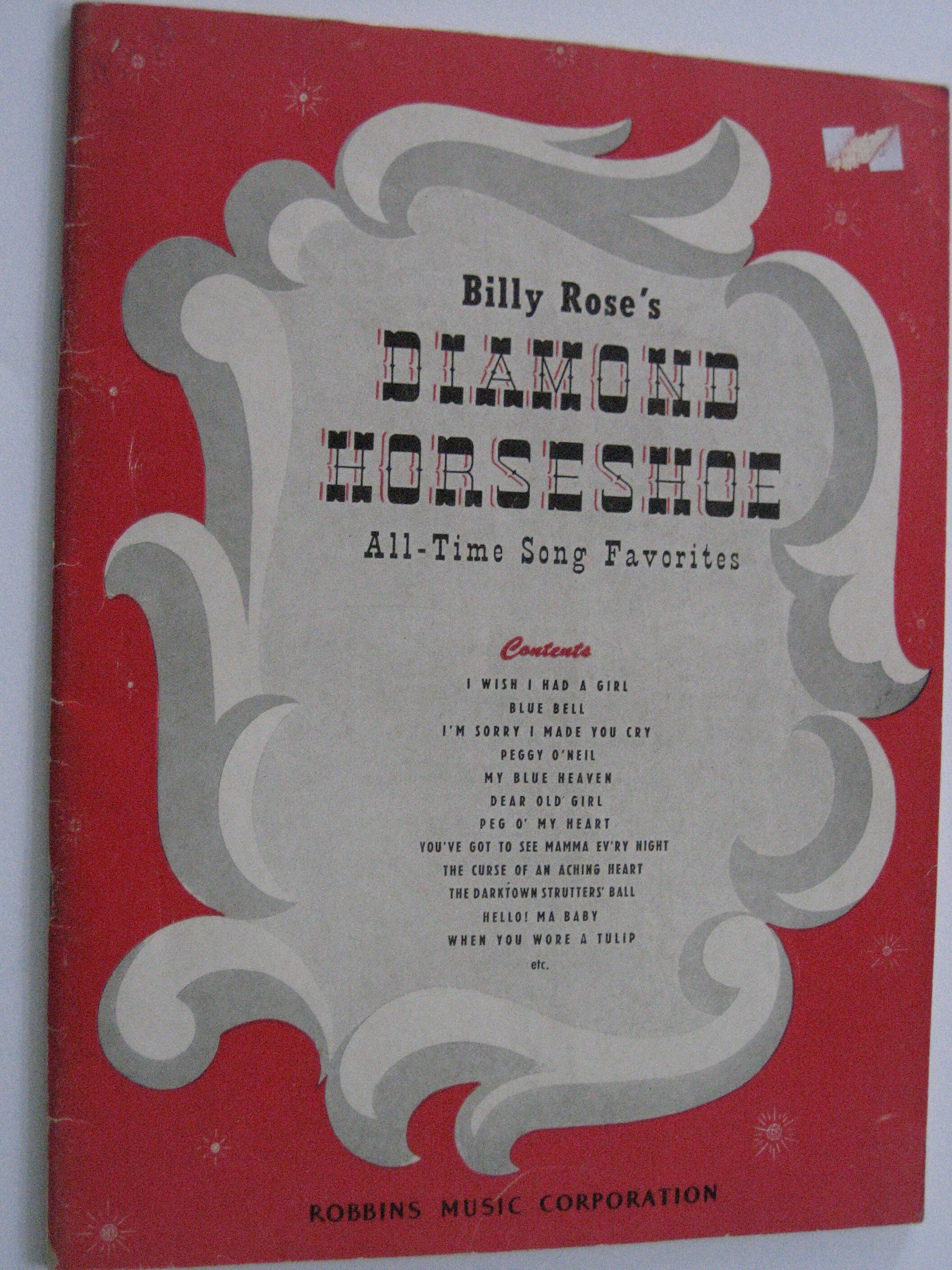 Billy Rose Songbook And Playbill All Time Song Favorites Etsy Israel