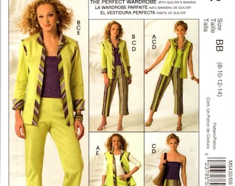 Sewing Patterns - Jacket Top Vent Pants (Size 8-14) DESIGNER PALMER PLETSCH, Suit, Pantsuit