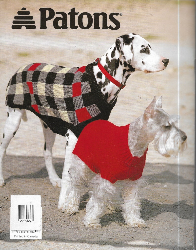 DOG SWEATER PATTERNS Leaflet to Knit Patons It's A Etsy