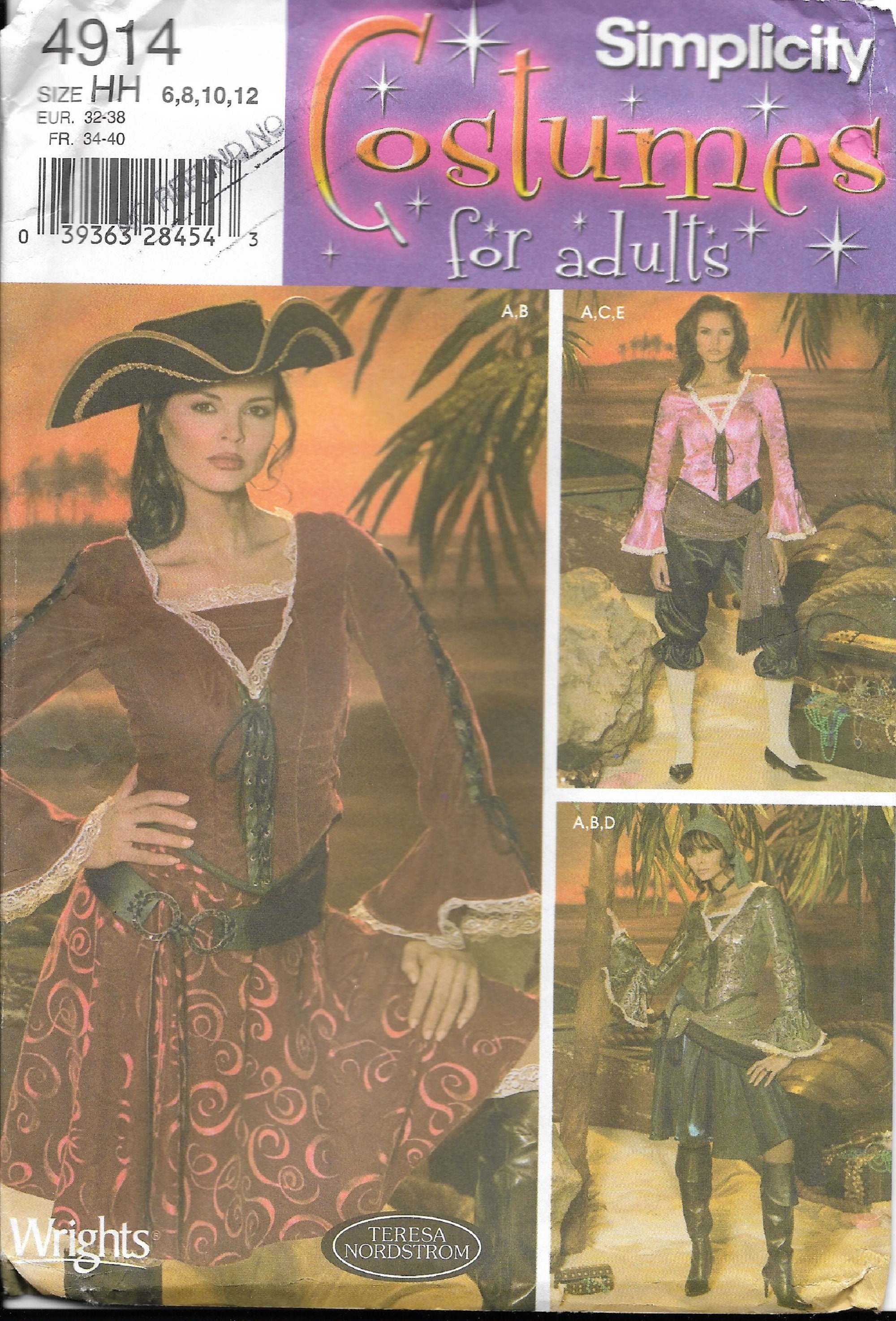 ADULT PIRATE Costume Making Sewing Pattern Women Misses Sizes - Etsy