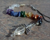 Road Angel Chakra Stones Suncatcher Genuine Gemstone Angel Rearview Mirror ornament