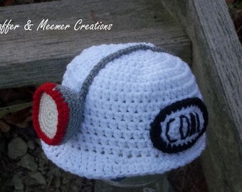 Instant Download Crochet Pattern - Lil' Miner Hat - PDF