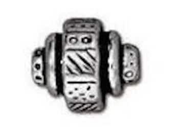 10 Pc Barrel Bead 7x9mm Antique Silver Plated Tierracast Ethnic Beads, 94-5529-12 - P5529SA