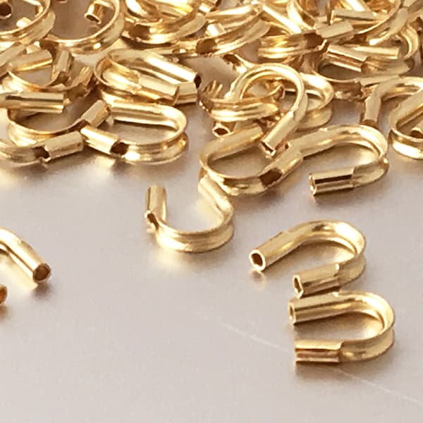 Gold-Filled Wire Protector Cable and Stringing Thimble .021 Inch Hole, 14k Gold-Filled Findings 20 Pc 4.5x3mm - GF1001-20