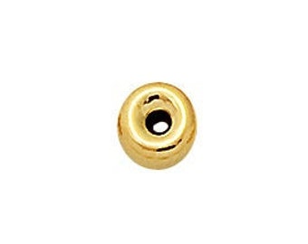 x368aa 14Kt 585 Solid Gold 4x2.5mm Rondelle Bead 2pcs.