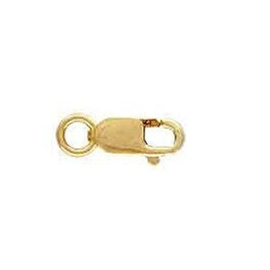 2Pc 14K Gold Filled Lobster Clasps 8x3mm with Ring, 14k Gold-Filled Findings, 8mm Lobster Gold filled Lobster Claw Clasps Findings GF111-5
