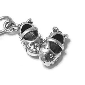 Sterling Silver Girl Shoes Charms 18.5mm, silver shoes Charms, .925 Sterling Silver Charms, Baby Charms, Baby Shoes charms - SP463