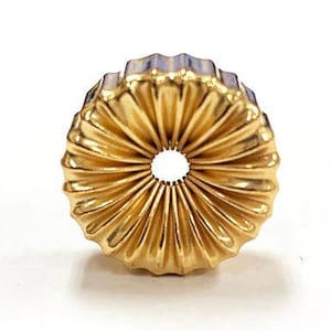14K Gold Filled Corrugated Rondelle Beads 17 x 7.5mm, 3.2mm Hole Wholesale 14K Gold Filled beads, Gold-Filled Rondelle Beads 14/20Kt - GB516