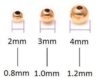 100 pcs Rose Gold Filled Beads, 1/20 14K Bead, Seamless Rose Gold Filled Spacer, Pink Gold Filled Bead, Available in 2mm, 3mm, 4mm, 5mm, 6mm