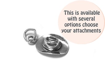 Cowboy Hat Charm Sterling Silver 19mm, silver Western Charms, Sterling Silver Charms, Cowboy Charm, Old West Charm, Cowboy Hat charm - SP500