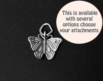 Butterfly Charm Sterling Silver 14mm, silver Butterfly Charms, Sterling Silver Charms, animal charms, insect charm, Butterfly charms - SP401