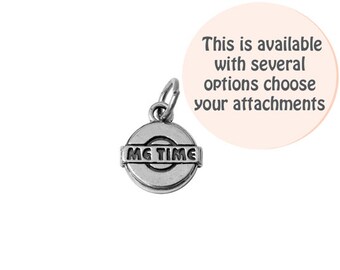 Me Time Charm Sterling Silver 12mm, silver Words Charms, Sterling Silver Charms, Mothers charms, Affirmation Charms Lifestyle charms SP583