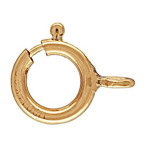 10 pc Wholesale 6mm 14K Gold Filled Spring Ring Clasps, Closed Ring Gold filled Spring Ring Clasp Made in USA, Buy Bulk N Save