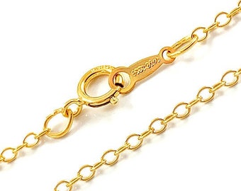 14k Gold Filled Cable Chain 16, 18, 20  inch, Layering Gold Chains, Delicate 14K Gold Filled 1318 Cable Chain Finished Necklace