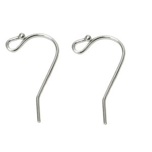 May include: A pair of silver-toned earring hooks with a small ball at the top.