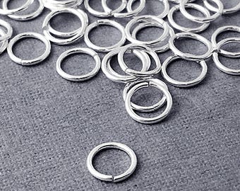 Big Jumprings 50 Round 22 Gauge Sterling Silver Open Jump Ring Findings Small Big Jumprings 50 Round 22 Gauge Sterling Silver Open Jump Ring Findings Small