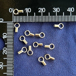 14K GOLD FILLED Crimp End Caps 1mm & 1.4mm to finish 0.5mm - 1.2mm Bead Chain, leather cord, snake chain- 14K Gold Filled Endcaps  USA Made