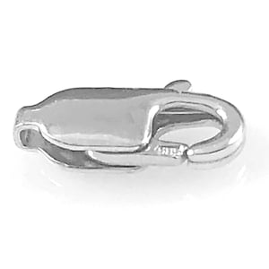 14K Solid White Gold Lobster Clasp 10mm, Made in USA 14K101W