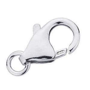 4 pc Sterling Silver Trigger Lobster Claw Clasps With Ring, 10.2x6.4mm Teardrop Lobster Clasp, Stamped 925 Silver Findings, Choose Qty