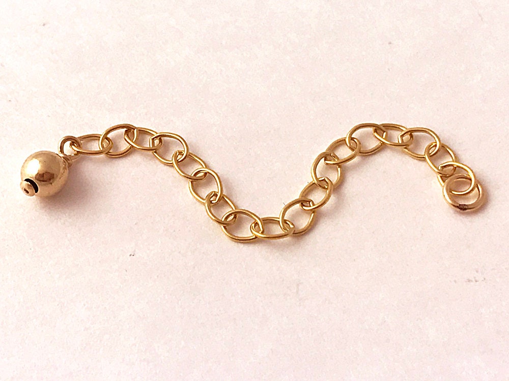 Gold filled Toggle clasp extender necklace extension 2 inch, 3 inch, 4 -  South Paw Studios Handcrafted Designer Jewelry