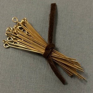 25 pc 1&quot; 24 gauge 14K Gold Filled Eyepins, 14 K Karat Gold-Filled, Gold Filled Findings - GF081
