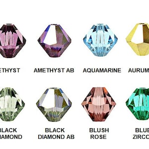 100 pcs Swarovski®/Preciosa  5328 Faceted Bicone Beads 3mm, European Crystal Beads,  Crystal Bicone Beads 3mm, Choose Color