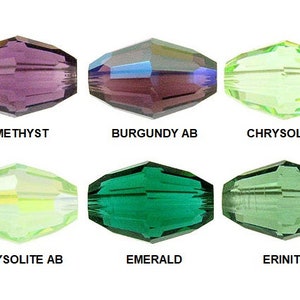 8 pcs Swarovski® 5200 Faceted Barrel Beads 9x6mm, Swarovski Crystal Barrel Beads, 5200 Swarovski Crystal Barrel Beads 9x6mm, Choose Color
