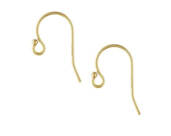 14K Gold Filled Ball End Ear Wires, 1mm Ball,  22 Gauge, 11.5 x 20mm, 14K Gold Filled Ball Hook Ear wire Buy Bulk & Save GF169-2