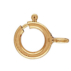 5 Pcs 7mm 14K Gold-Filled Spring Ring Clasps, Made in USA Gold Jewerly Clasps, Spring ring clasps, Chain necklace clasps GF107