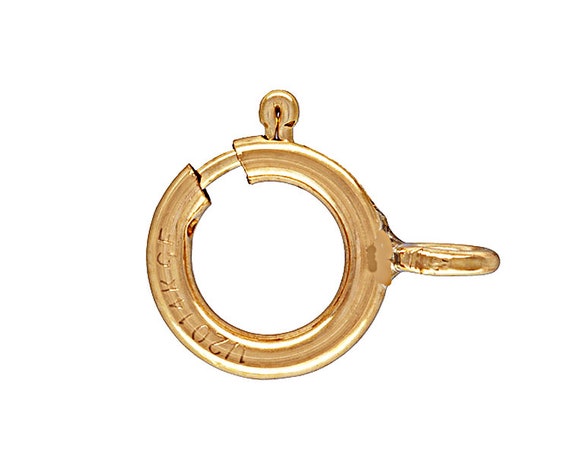 Pcs 7mm 14K Gold-filled Spring Ring Clasps, Made in USA Gold