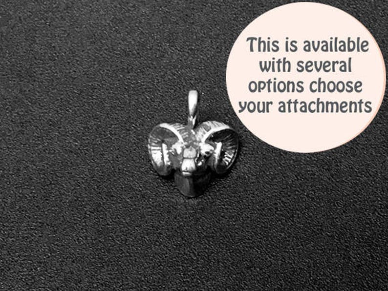Ram charms Ram Head Mascot charms Capricorn Charms Sterling Silver Charms Ram Head Charm Sterling Silver 15mm SP159 silver Ram Charms
