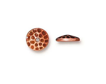 10 Pc Hammered Beadcap 8mm Antique Copper Finish Tierracast Beadcaps 94-5662-18 - P5662CA